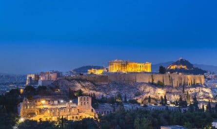 acropole athene nuit