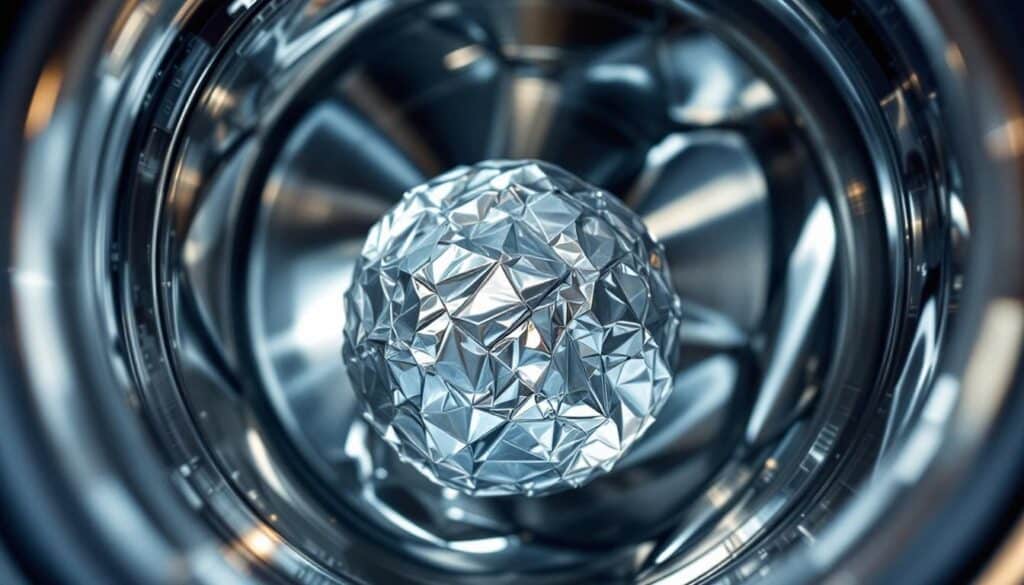 boule aluminium dans un lave linge