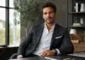 Homme élégant adoptant des habitudes style sans effort