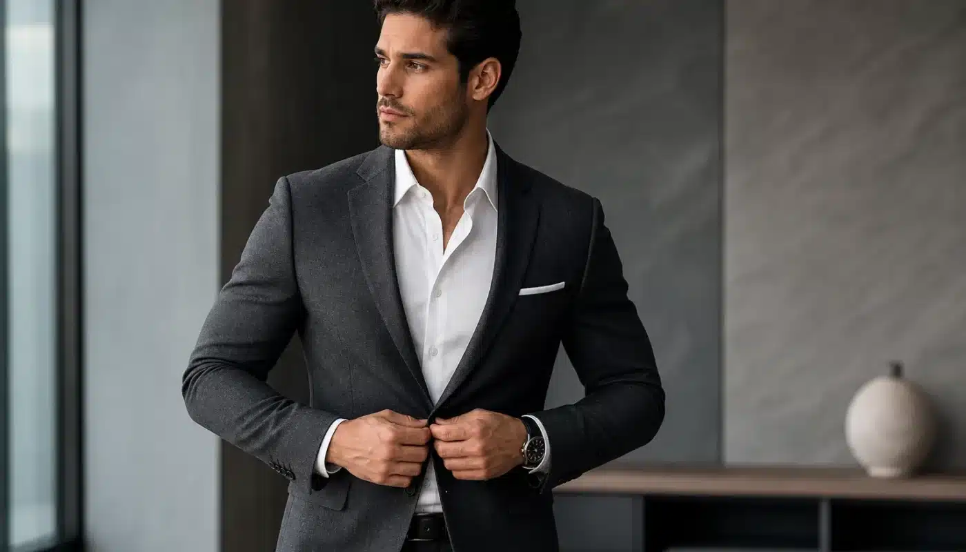 Homme en tenue élégante évitant erreurs vestimentaires pour confiance
