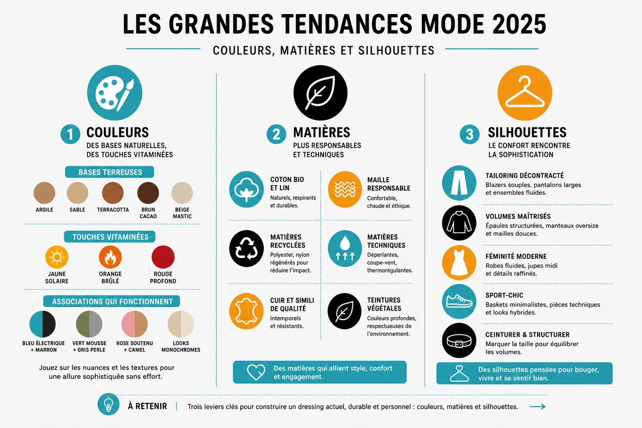 Mode 2026: les grandes tendances à adopter sans tout racheter , Les grandes tendances mode 2025: couleurs, matières et silhouettes