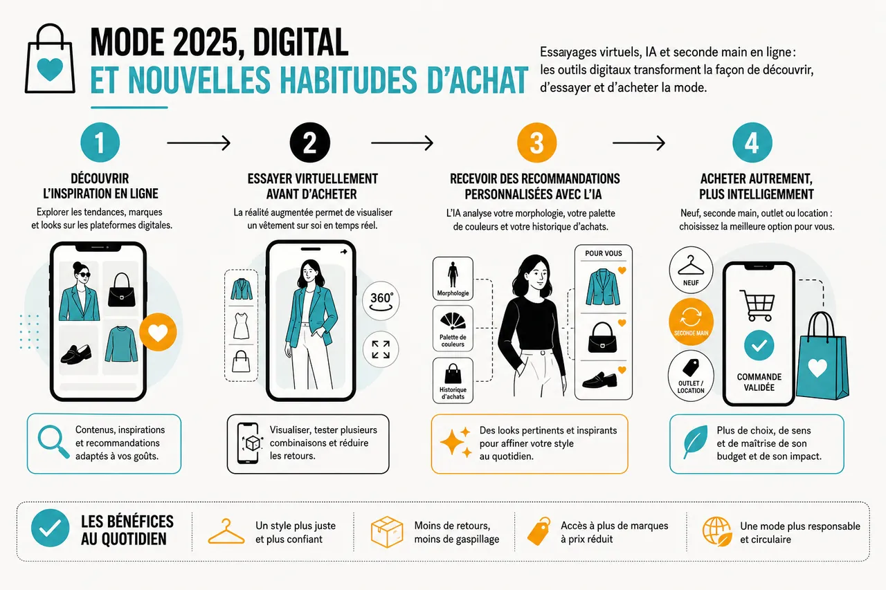 Mode 2026: les grandes tendances à adopter sans tout racheter , Mode 2025, digital et nouvelles habitudes d’achat