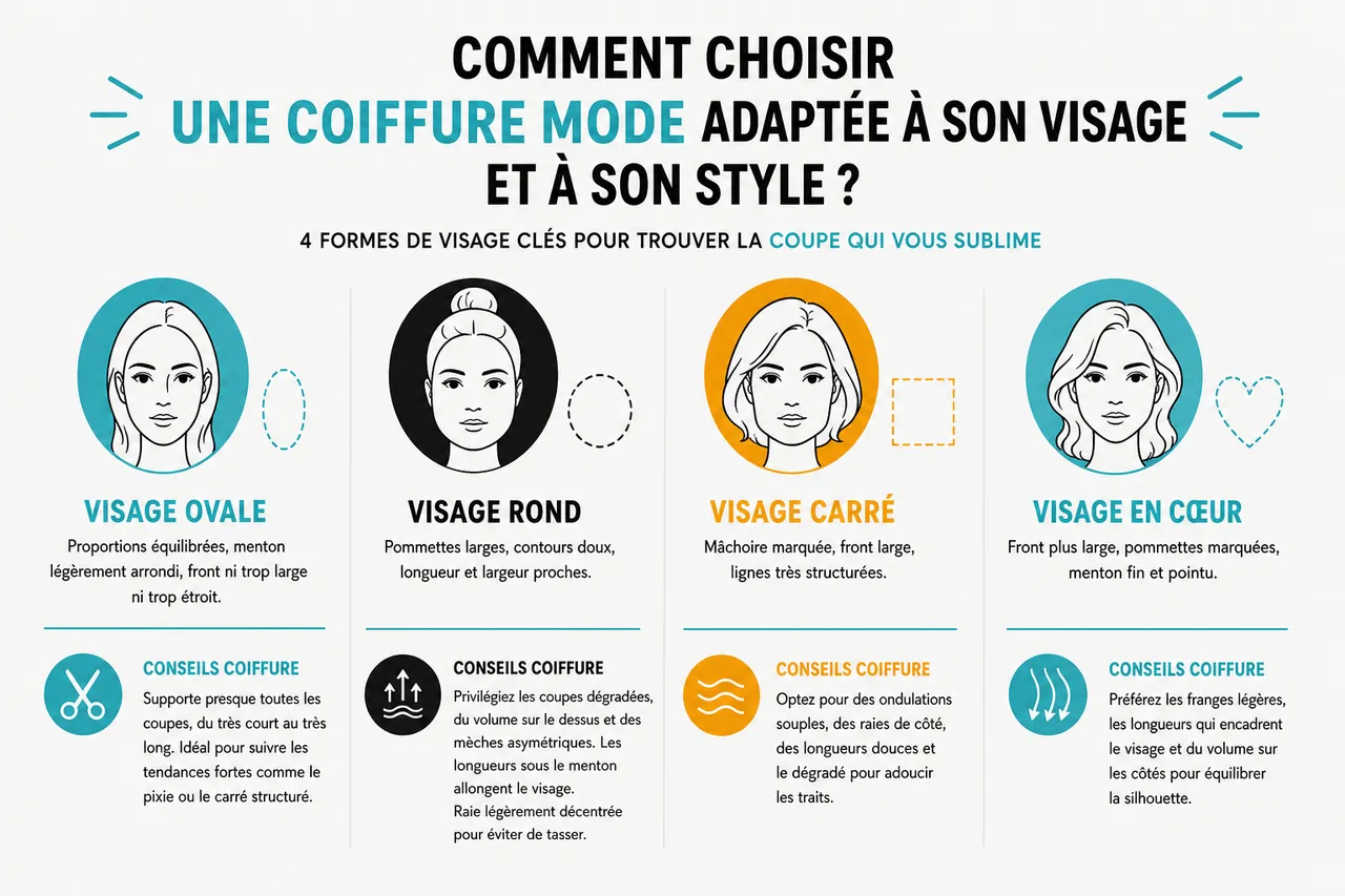 Coiffeur à la mode - comment choisir la bonne coupe tendance selon la forme de votre visage , Comment choisir une coiffure mode adaptée à son visage et à son style?