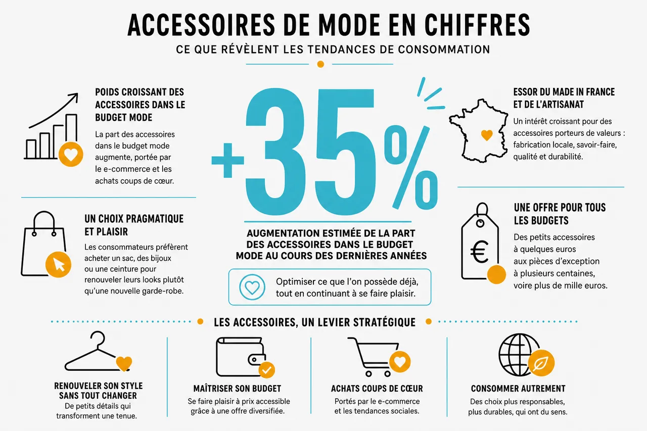 Accessoires de mode et détails qui transforment une tenue basique en look stylé , Accessoires de mode en chiffres: ce que révèlent les tendances de consommation