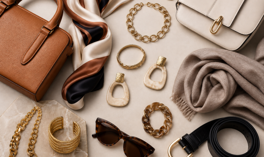 Accessoires de mode élégants transformant une tenue simple en look stylé