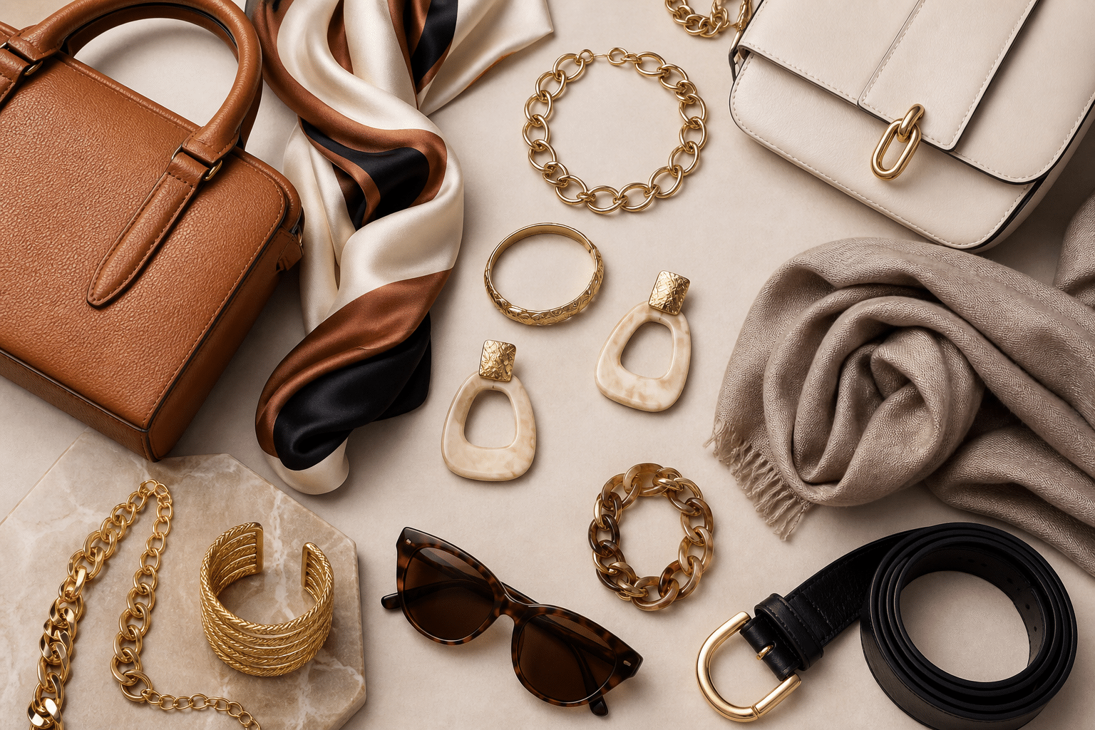 Accessoires de mode élégants transformant une tenue simple en look stylé