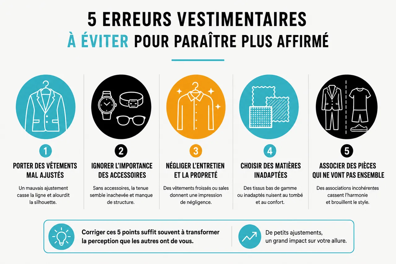 Homme et style avec 5 erreurs vestimentaires à éviter pour paraître plus affirmé , 5 erreurs vestimentaires à éviter pour paraître plus affirmé