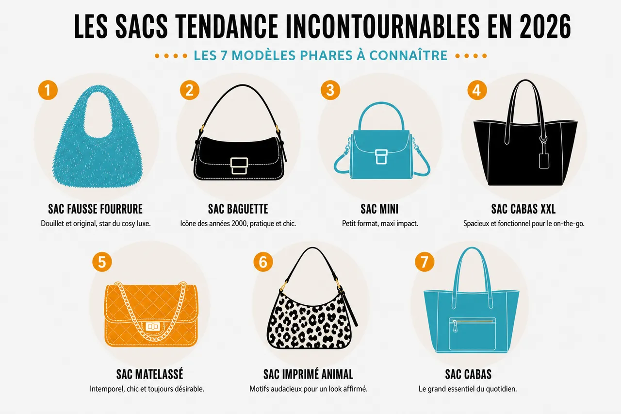Sac tendance 2026 avec 7 modèles à connaître avant de craquer pour un nouveau bagage , Les sacs tendance incontournables en 2026