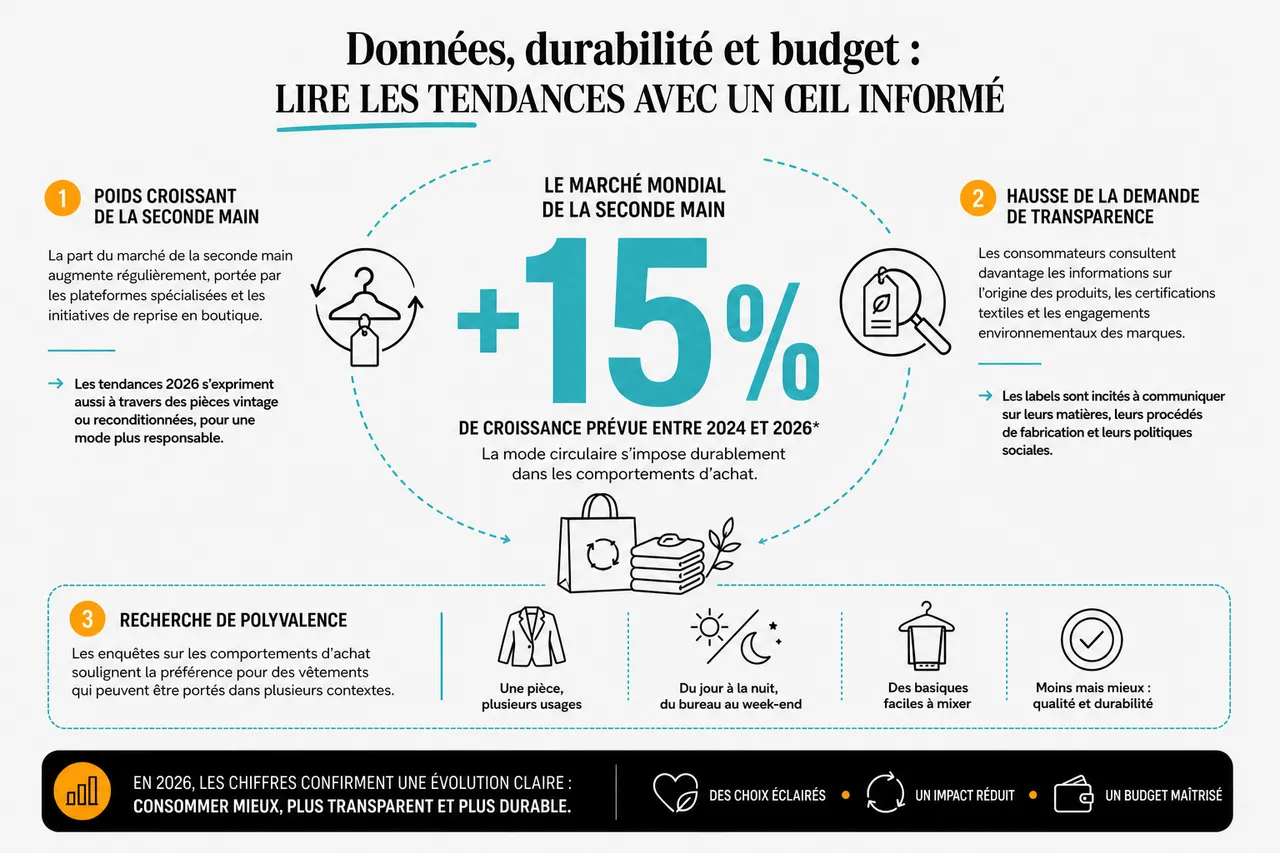 Mode et tendances pour décrypter les défilés et s’habiller dans la vraie vie , Données, durabilité et budget: lire les tendances avec un œil informé