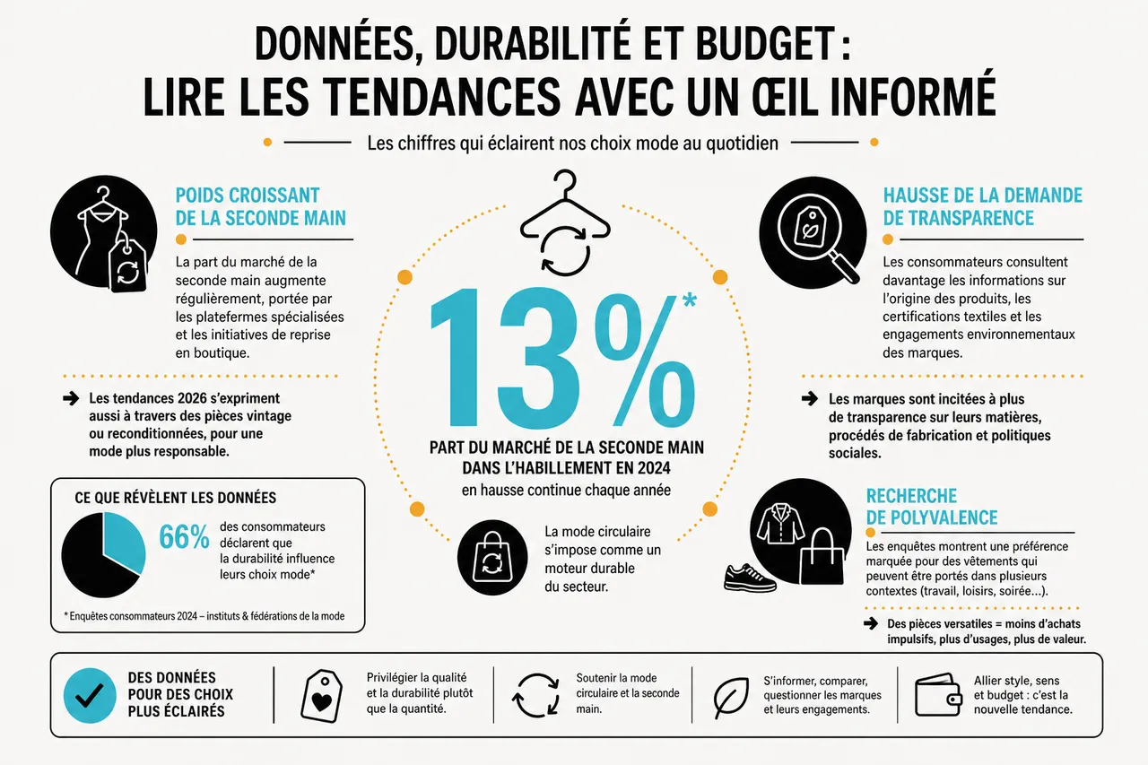 Mode et tendances pour décrypter les défilés et s’habiller dans la vraie vie , Données, durabilité et budget: lire les tendances avec un œil informé