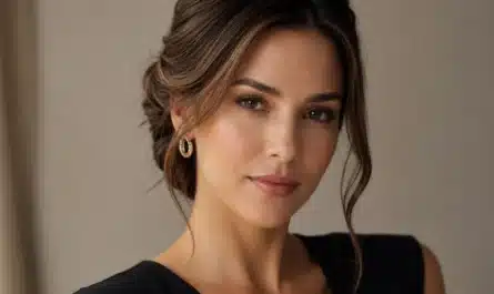 Visage rond avec coiffure maquillage et accessoires pour affinage