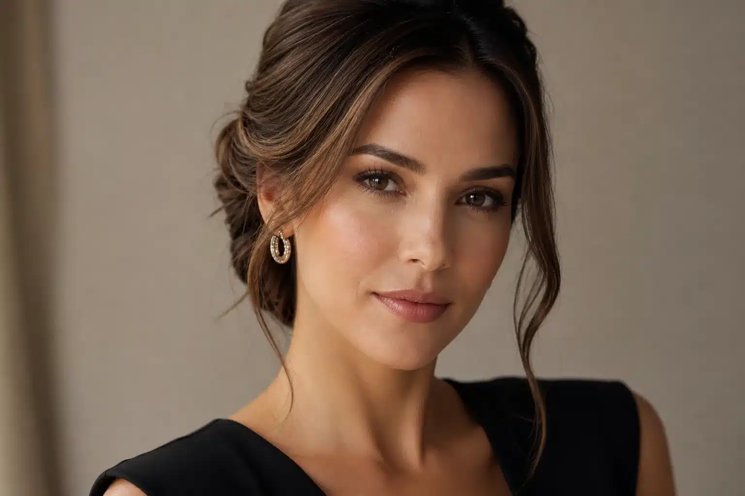 Visage rond avec coiffure maquillage et accessoires pour affinage