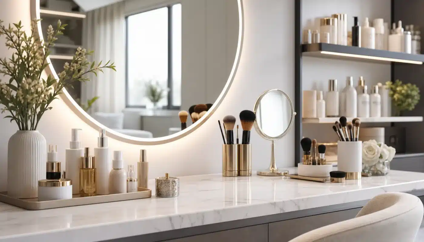 Tendances beauté 2026 avec soins maquillage et routines innovantes
