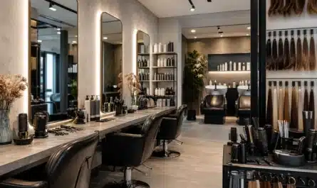 Visage féminin avec différentes coupes de cheveux tendance selon forme