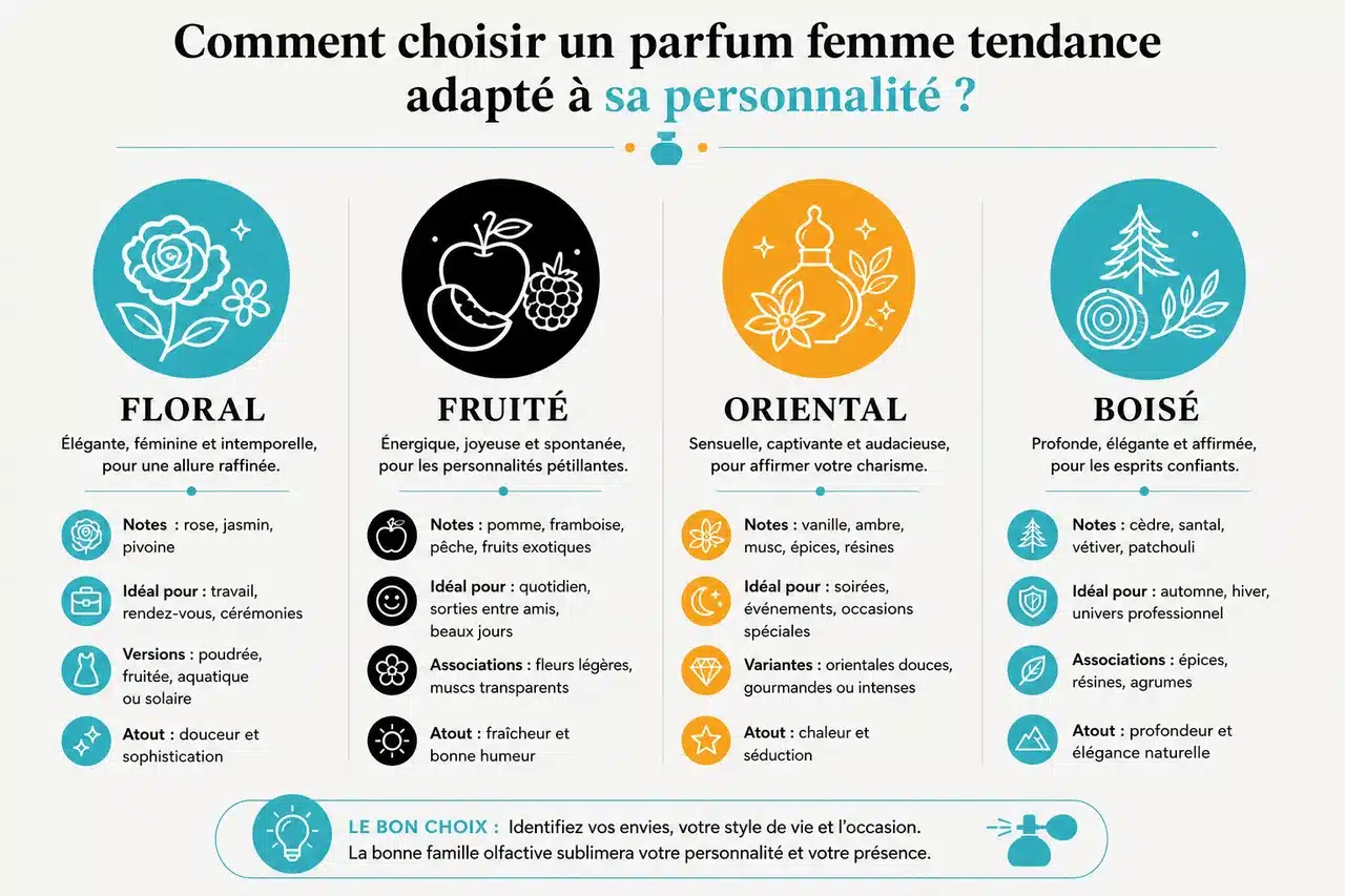 7 parfums femme tendance à connaître avant de choisir le vôtre , Comment choisir un parfum femme tendance adapté à sa personnalité?
